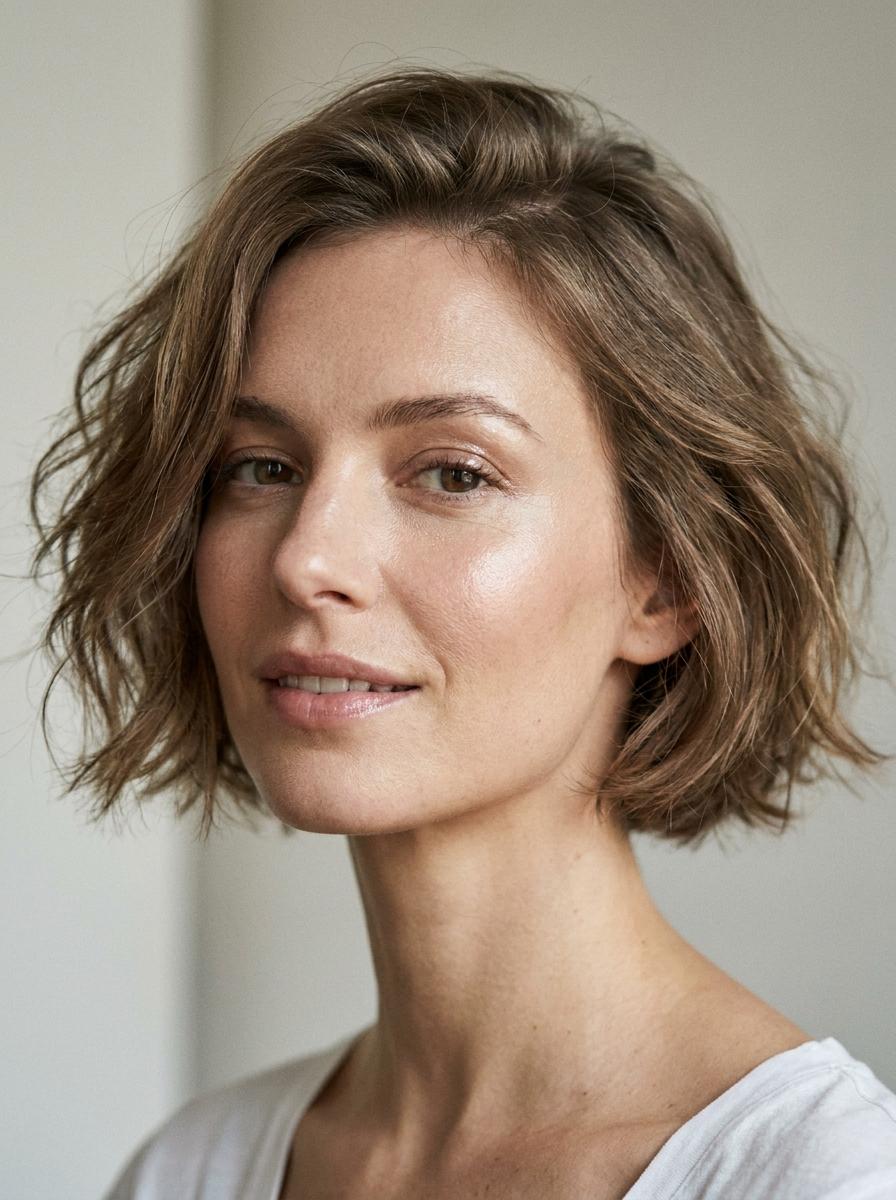 Eleganter Kurzhaarschnitt für feines Haar – moderne Frisur für kurze Haare